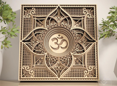 Tablou Mandala personalizabil din lemn multistrat [5]