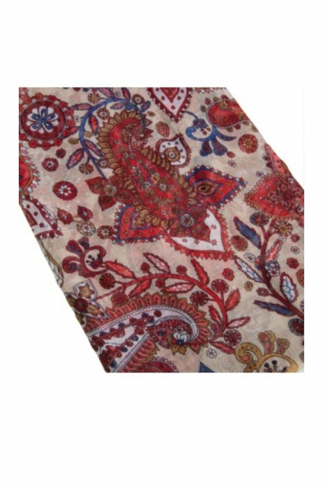 Esarfa dama Coveri,  mare, multicolora, imprimeu floral si divers, 86x176 cm [1]