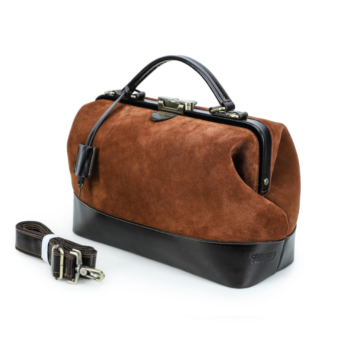 Geanta dama mare din piele intoarsa naturala, calitate superioara, sistem sigur de inchidere, maro [6]