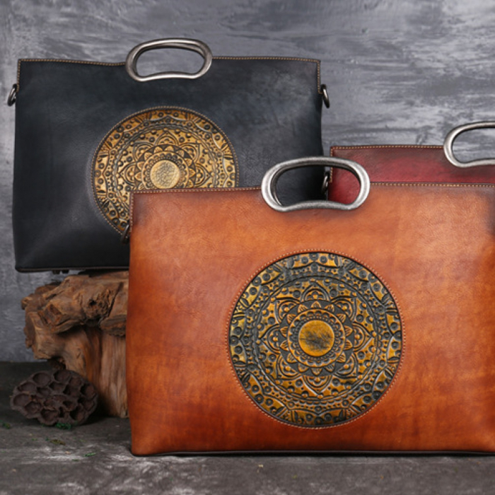 Geanta De Dama Boutique Deluxe, Piele Naturala Manere Argintii, Buzunare Multiple, Spatiu Generos Versatilitate, Casual si Birou, Fermoar Sigur si Durabil, Gri Grafit [4]