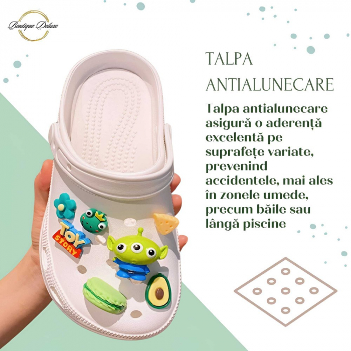 Papuci din Spumă cu Aplicații Haioase - Boutique Deluxe | Talpă Înaltă, Antialunecare, Ultra Confortabili [3]