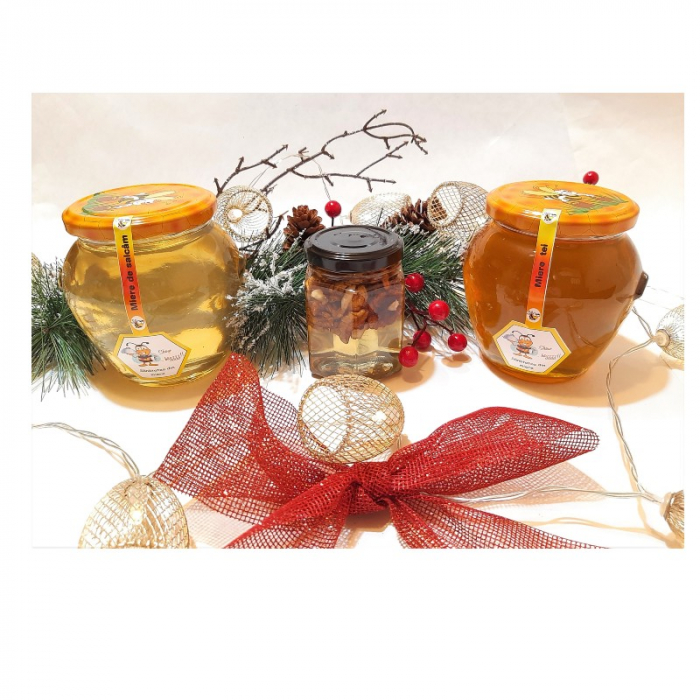 Set 1 Borcan miere salcam 750 g, 1 Borcan miere tei 750 g, 1 Borcan miere cu nuci 250 g, Show Bazzz [2]