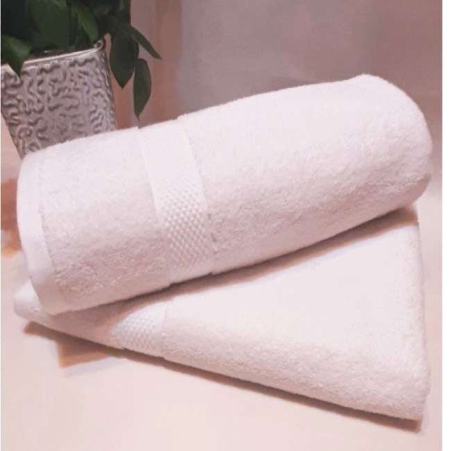 Set 2 prosoape de baie, bumbac 100%, 70x140 cm, 450 gr/mp, alb [6]