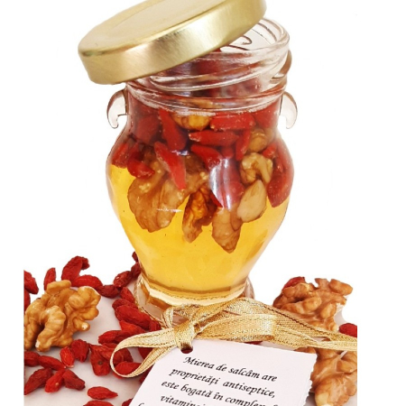 Borcanas tip amfora cu miere si goji, 140 grame, Show Bazzz [3]