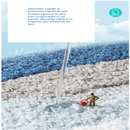 Covoras de baie, mediu, absorbant, antiderapant, mode curcubeu, 50x80 cm, Multicolor [4]