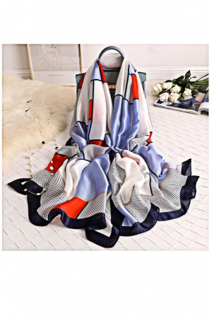 Esarfa dama, tip sal , mare, multicolora, cu forme geometrice, 90x180 cm [1]