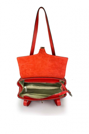 Geanta dama, piele naturala, rosie, medie, Lucy Bags [2]
