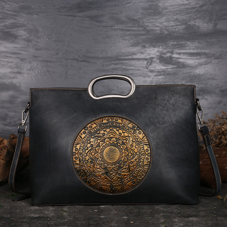 Geanta De Dama Boutique Deluxe, Piele Naturala Manere Argintii, Buzunare Multiple, Spatiu Generos Versatilitate, Casual si Birou, Fermoar Sigur si Durabil, Gri Grafit [1]