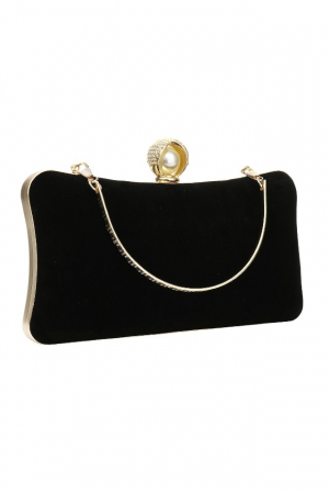 Gentuta mica dama, eleganta, neagra, clutch, 200x120x60mm [1]