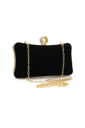 Gentuta mica dama, eleganta, neagra, clutch, 200x120x60mm [2]