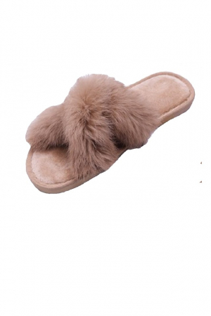 Papuci dama - Papuci dama , cu blanita maro , marime 37