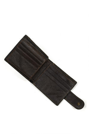 Portofel barbat, elegant, negru, piele ecologica premium, 110x90x20mm [2]