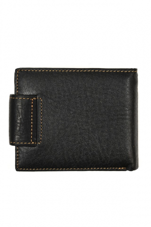 Portofel barbat, elegant, negru, piele ecologica premium, 110x90x20mm [3]