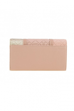 Portofel dama, Lancetti, piele ecologica premium, animal friendly, 18x10x3 cm, crem, multiple sloturi si compartimente, fabricat in Italia [2]