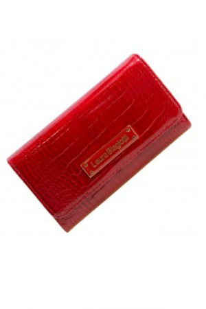 Portofel dama, Laura Biagiotti, piele ecologica premium, animal friendly, 18x10x3 cm, rosu, multiple sloturi si compartimente, fabricat in Italia [3]
