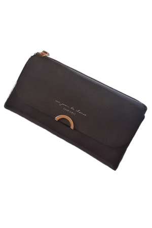 Portofel dama, mare, Taomicmic, piele ecologica premium, cu capsa, gri [5]