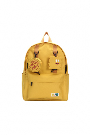 Genti dama - Rucsac fete accesorizat, mare, galben, impermeabil, 300x150x400mm