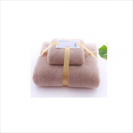 Set 2 prosoape baie tip cocolino crem, 70x140 cm, 35x75 cm [4]