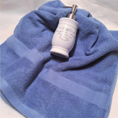 Set 3 prosoape de baie, bumbac 100%, 70x140 cm, 450 gr/mp, bleu inchis [4]