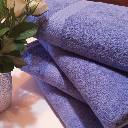 Set 4 prosoape de baie, bumbac 100%, 70x140 cm, 450 gr/mp, bleu inchis [1]