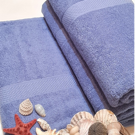 Set 4 prosoape de baie, bumbac 100%, 70x140 cm, 450 gr/mp, bleu inchis [4]