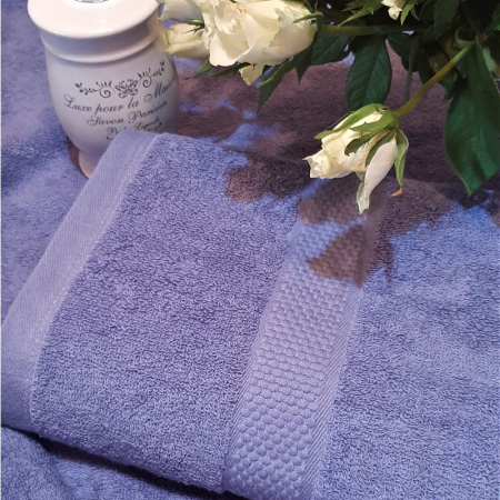 Set 4 prosoape de baie, bumbac 100%, 70x140 cm, 450 gr/mp, bleu inchis [3]