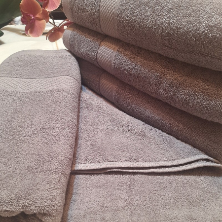 Set 4 prosoape de baie, bumbac 100%, 70x140 cm, 450 gr/mp, gri [2]