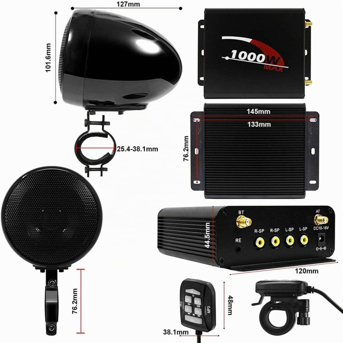 Boxe motocicleta M1000B, Negru [6]