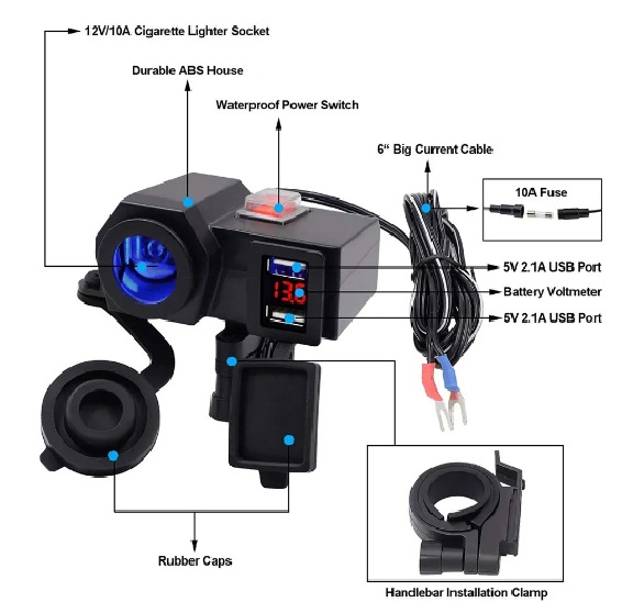 Incarcator USB moto RS201B [2]