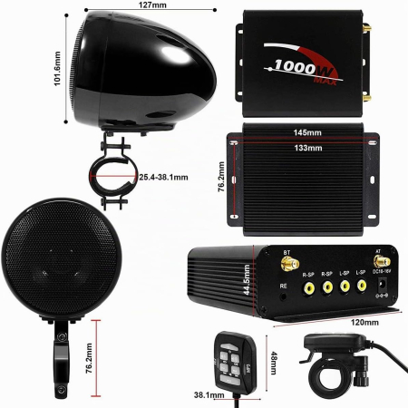 Boxe motocicleta M1000B, Negru [5]
