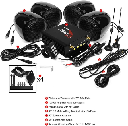 Boxe motocicleta M1000B, Negru [4]
