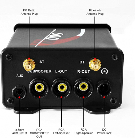 Boxe motocicleta M600XA, cu subwoofer, Crom [4]