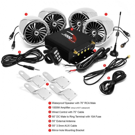 Boxe motocicleta M1000A, Crom [5]