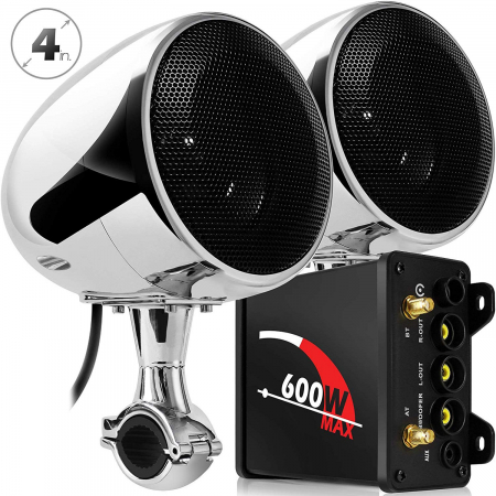 Boxe Moto - Boxe motocicleta M600A, Crom