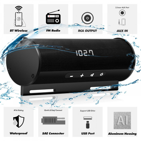 Soundbar motocicleta SBD600B - Negru [2]