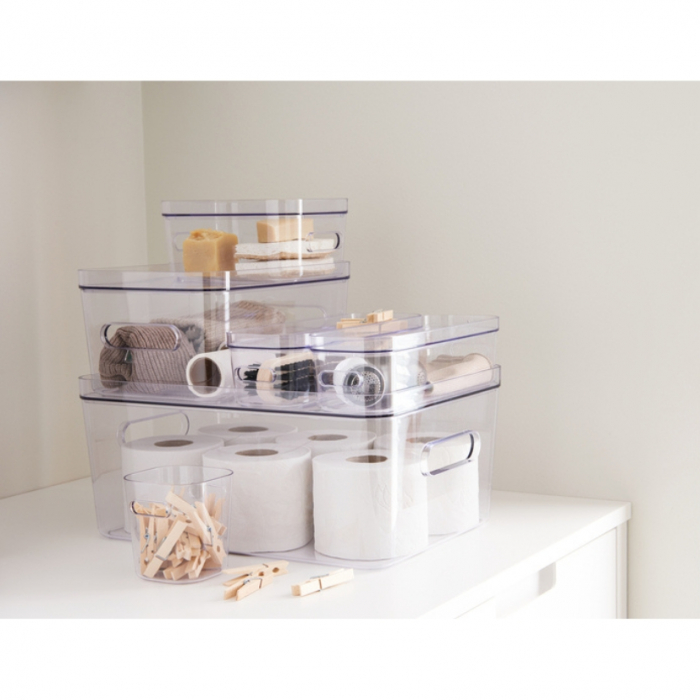 Capac pentru cutia de depozitare SmartStore Compact Clear S, 19.5x14.5x2.5 cm [5]
