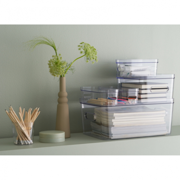 Capac pentru cutia de depozitare SmartStore Compact Clear S, 19.5x14.5x2.5 cm [4]