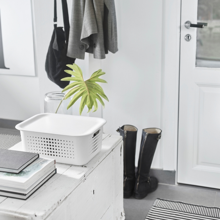 Capac pentru Cutie depozitare si organizare, SmartStore Recycled, din plastic reciclat, Alb [7]