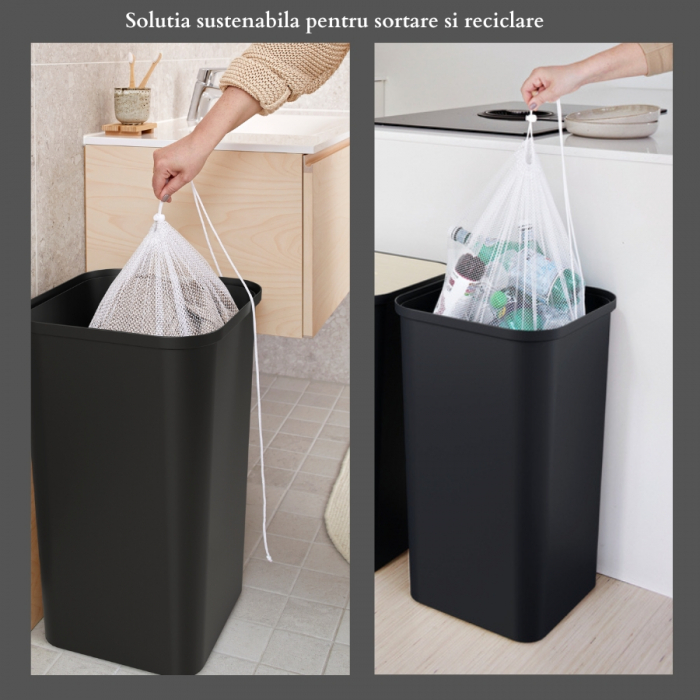 Cos depozitare, SmartStore Collect 48L, Negru, 34x34x58 cm [3]