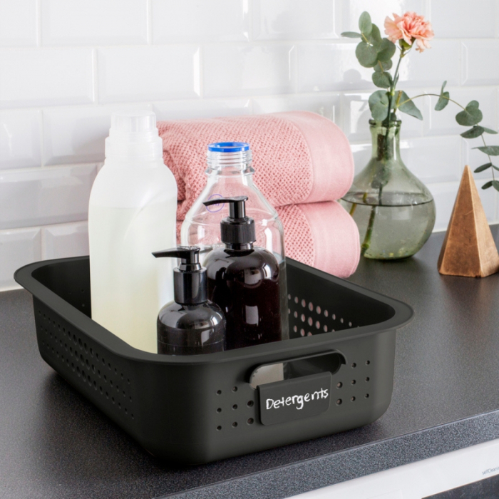 Cutie depozitare si organizare, SmartStore Recycled 10, din plastic reciclat, Gri, 6L, 37x28x10 cm [2]