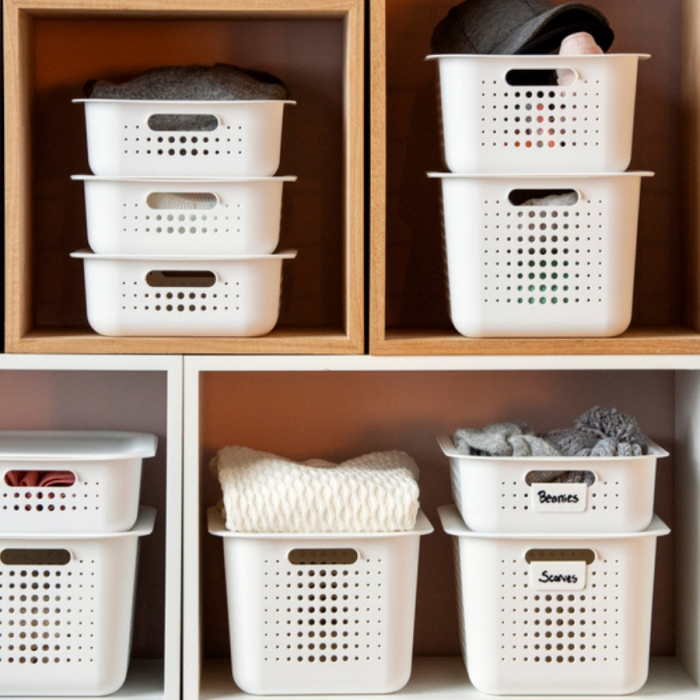 Cutie depozitare si organizare, SmartStore Recycled 20, din plastic reciclat, Alb, 37x28x20 cm [4]