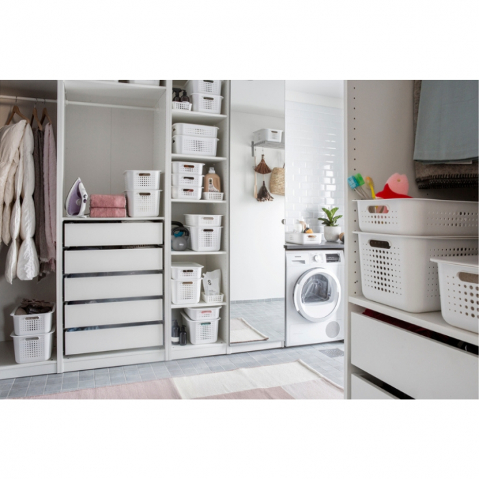 Cutie depozitare si organizare, SmartStore Recycled 20, din plastic reciclat, Alb, 37x28x20 cm [8]