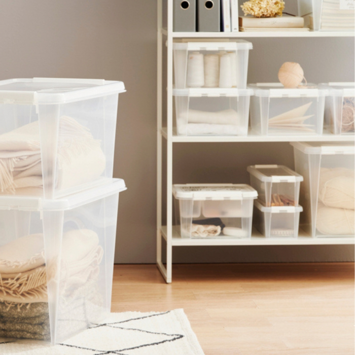 Cutie depozitare si organizare, cu capac, SmartStore Home 10, Plastic fara BPA, Transparent, 34x25x16 cm [6]