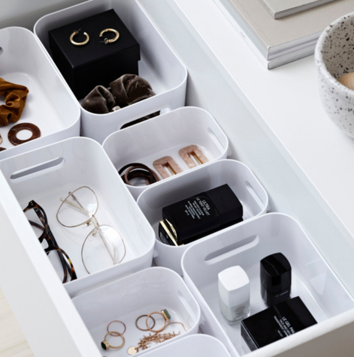 Cutie organizare si depozitare SmartStore Compact XS, Plastic, Alb, 14.5x9x6 cm [2]