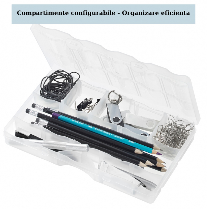 Cutie organizatoare cu compartimente detasabile M, SmartStore, 29x19x6 cm [2]