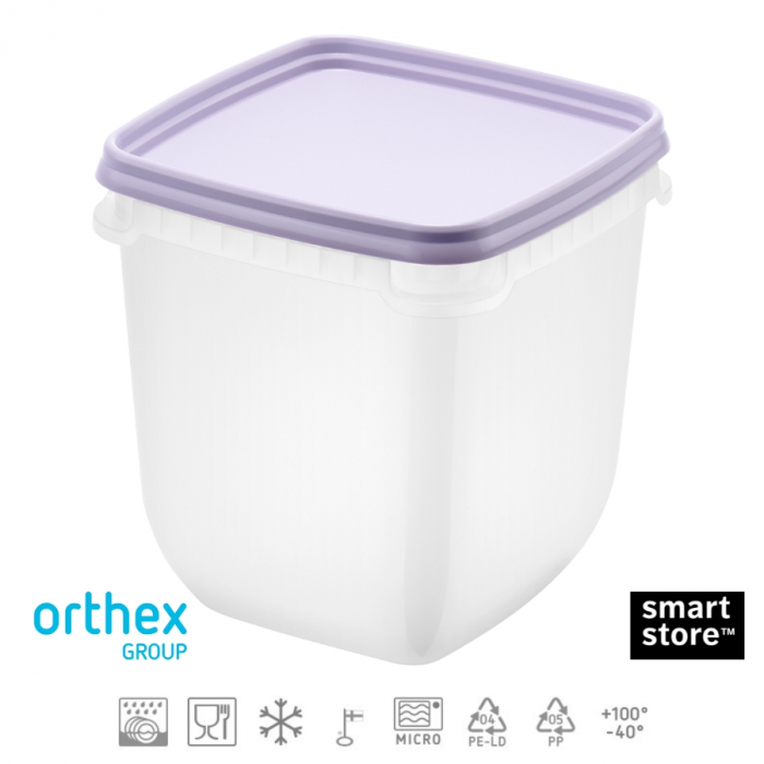 Set 3 caserole cu capac, depozitare alimente, Freez SmartStore, 1L, compatibila cu cuptorul microunde si congelator, capac ermetic [6]