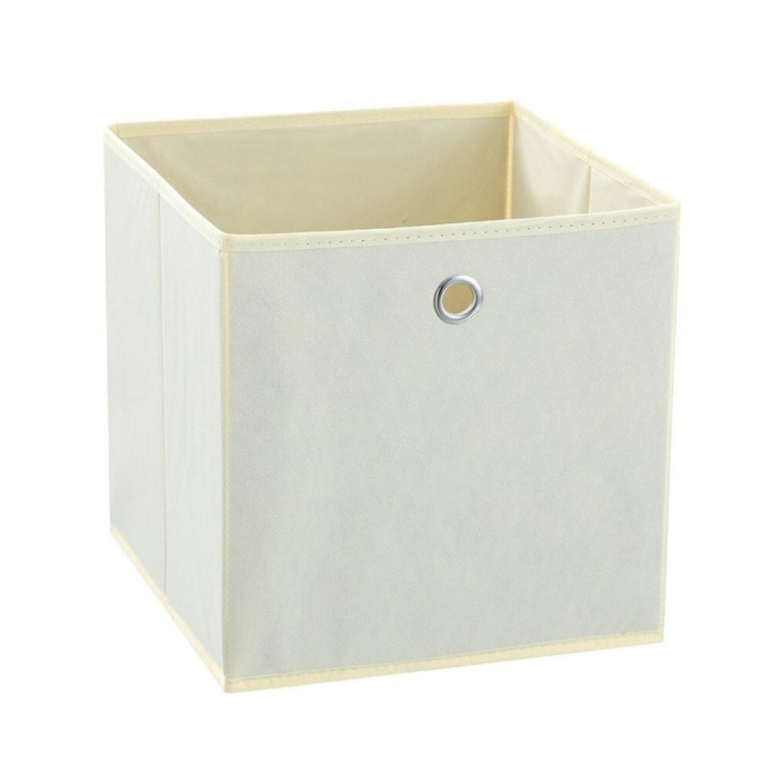 Set 3 Cutii depozitare si organizare, pliabile, tip cub, material textil, alb/negru/gri, 30x30x30cm [4]