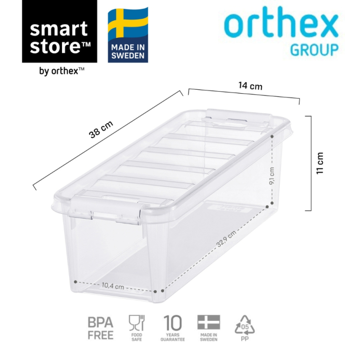 Set 5 Cutii cu capac 3.5 L, SmartStore Home4, 38x14x11 cm [2]