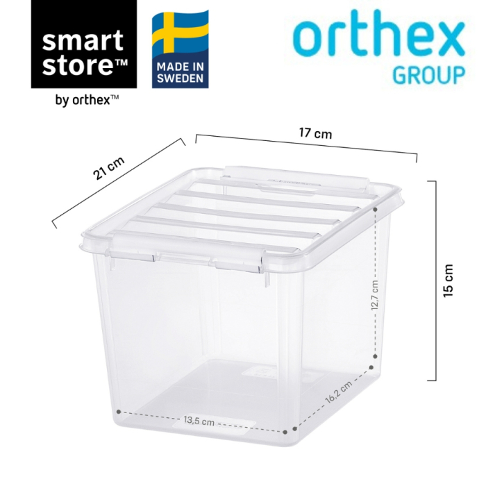 Set 5 Cutii cu capac 3 L, SmartStore Home3, 21x17x15 cm [2]