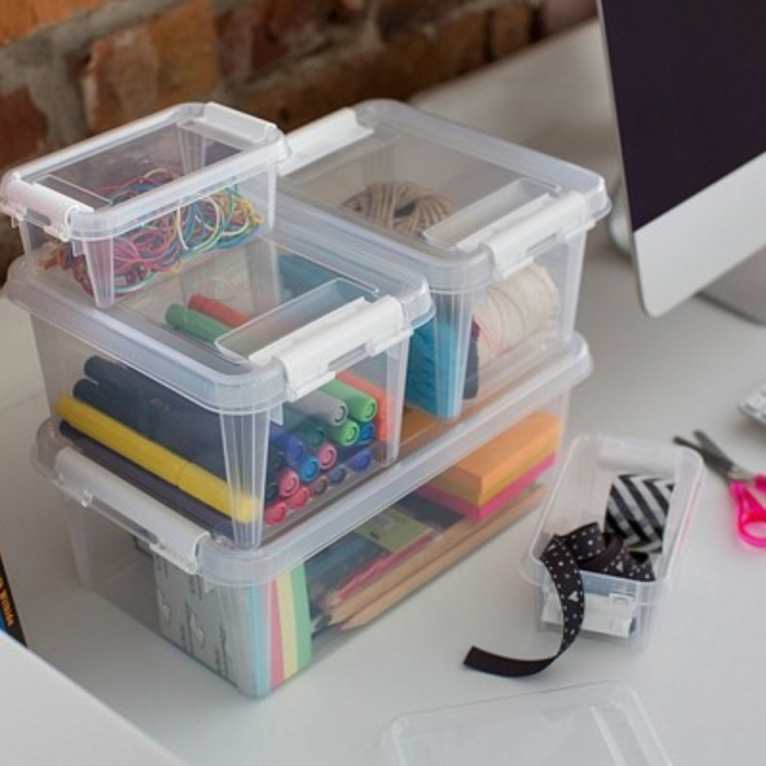 Set 5 Cutii cu capac 3 L, SmartStore Home3, 21x17x15 cm [8]